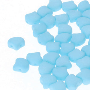 Czech Ginkgo Beads 7.5mm Bondeli Matte Blue Raspberry Qty: 10g