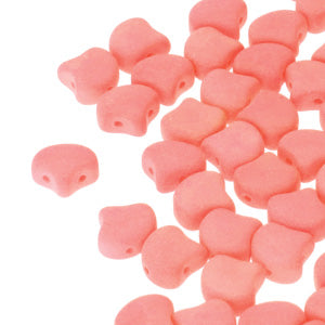 Czech Ginkgo Beads 7.5mm Bondeli Matte Coral Qty: 10g
