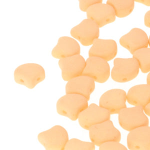 Czech Ginkgo Beads 7.5mm Bondeli Matte Orange Qty: 10g