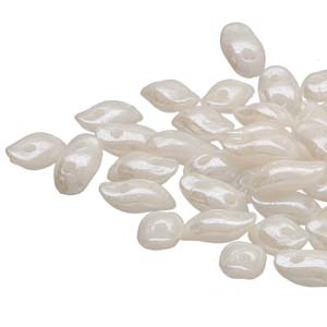 Czech Waves 3x7mm Chalk White Luster Qty:10g