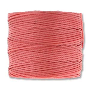 S-Lon Bead Cord Chinese Coral Qty:77yd Spool