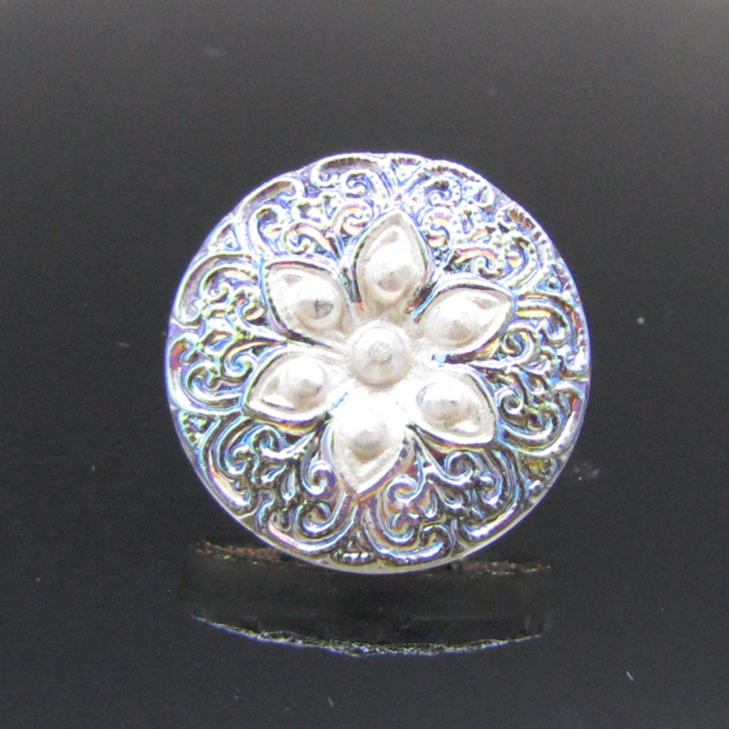 Czech Arabian Star Button Crystal AB 18mm Qty:1