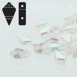 Czech Kite Beads 9x5mm Crystal AB Qty: 10g