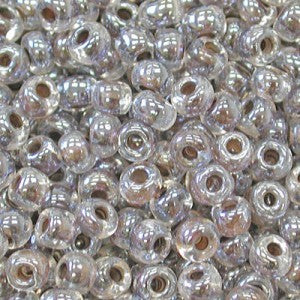 Czech Seedbeads 6/0 Crystal Taupe Lined Qty:Approx. 23g