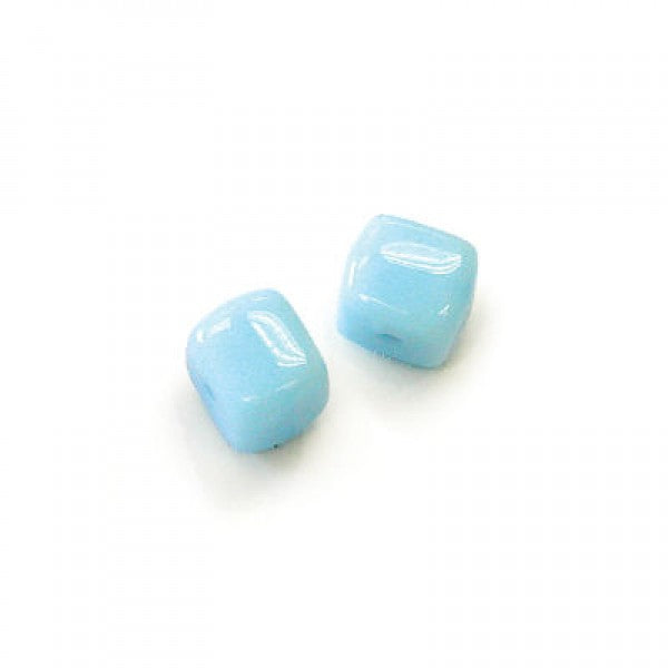 Czech Cubes 5x7mm Turquoise Opaque Qty:50