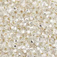 Czech Seedbeads 8/0 Crystal Silver Lined