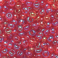 Czech Seedbeads 11/0 Light Ruby Transparent AB
