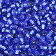 Czech Seedbeads 11/0 Dark Blue Silver Lined