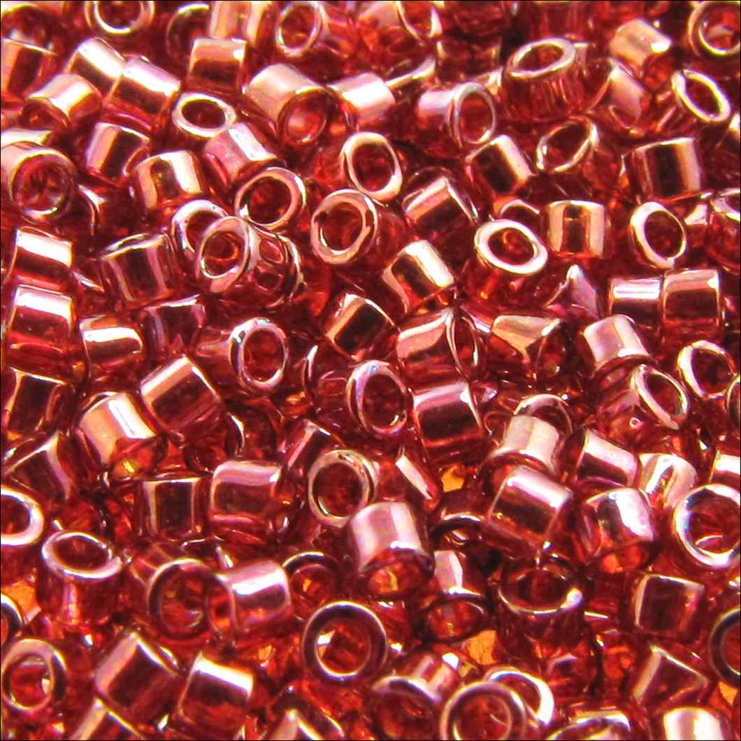 Miyuki Delica 11/0 0116 (DB) Metallic Red Transparent Luster Qty:5g Tube