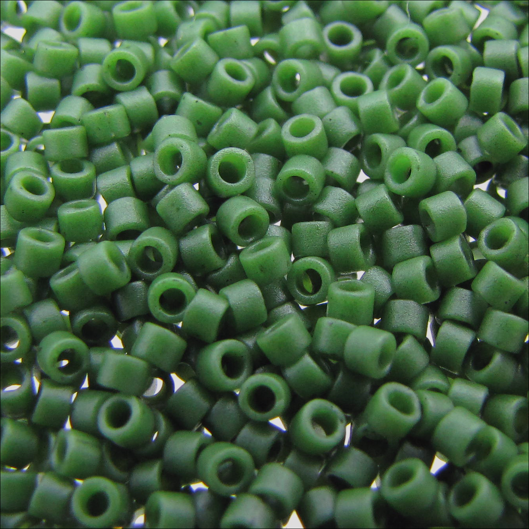 Miyuki Delica 11/0 0797 (DB) Olive Opaque Dyed Semi-Matte Qty:5g Tube