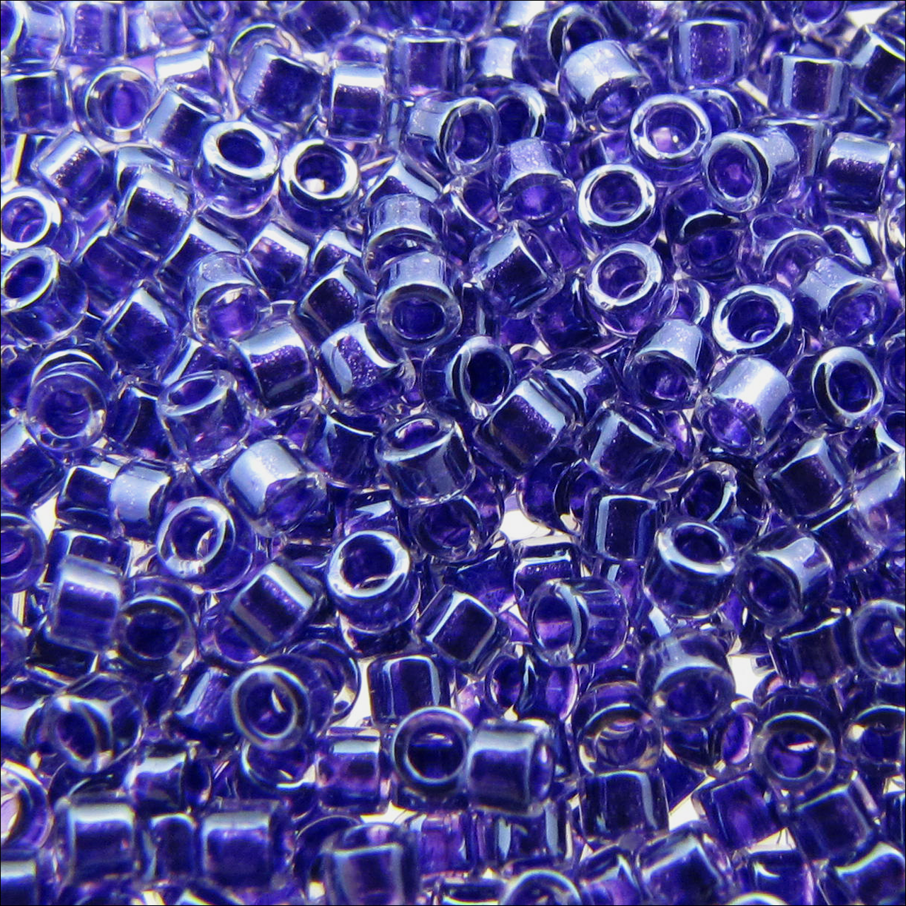 Delica Beads (Miyuki), size 11/0 (same as 12/0), SKU 195006.DB11-0923cut,  sparkling violet lined crystal, (10gram tube, apprx 1900 beads) - Land of  Odds-Be Dazzled Beads