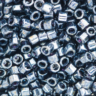Miyuki Hex Cut Delicas 11/0 0001 (DBC) Gunmetal Qty:5g Tube
