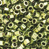 Miyuki Hex Cut Delicas 11/0 0011 (DBC) Olive Metallic Qty:5g Tube