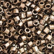 Miyuki Hex Cut Delicas 11/0 0022 (DBC) Bronze Metallic Qty:5g Tube