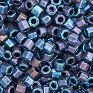 Miyuki Hex Cut Delicas 11/0 0025 (DBC) Blue Metallic Iris Qty:5g Tube