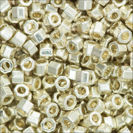 Miyuki Hex Cut Delicas 11/0 0035 (DBC) Galvanized Silver Metallic Qty:5g Tube