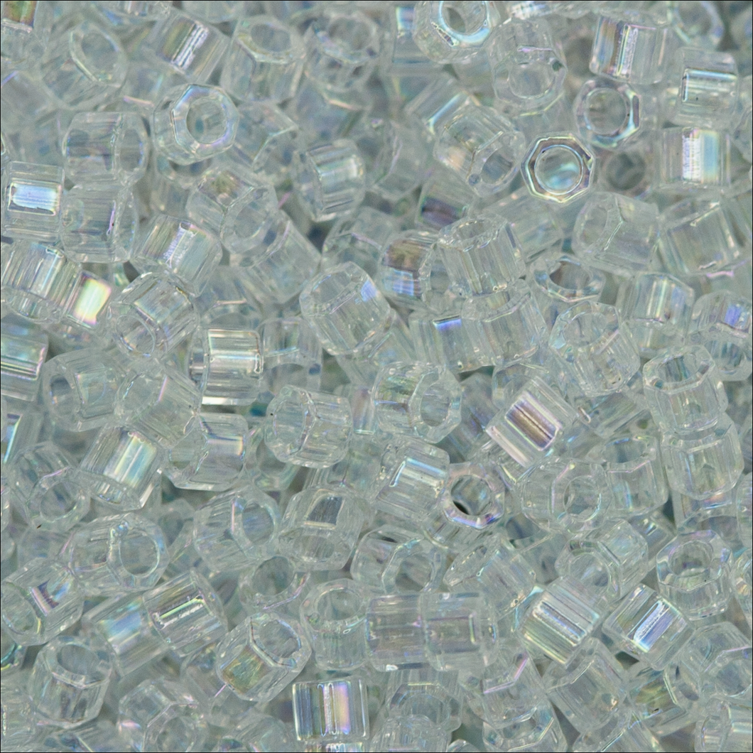 Miyuki Hex Cut Delicas 11/0 0051 (DBC) Crystal Transparent AB Qty:5g Tube