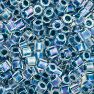 Miyuki Hex Cut Delicas 11/0 0085 (DBC) Light Bronze/Blue Color Lined AB Qty:5g Tube