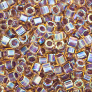 Miyuki Hex Cut Delicas 11/0 0088 (DBC) Light Bronze/Dark Topaz Color Lined AB Qty:5g Tube