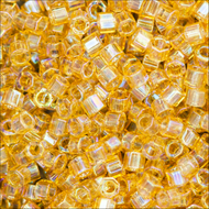 Miyuki Hex Cut Delicas 11/0 0100 (DBC) Light Amber Transparent AB Qty:5g Tube