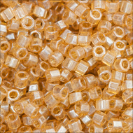 Miyuki Hex Cut Delicas 11/0 0101 (DBC) Light Topaz Transparent Luster Qty:5g Tube