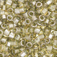 Miyuki Hex Cut Delicas 11/0 0123 (DBC) Grey Olive Transparent Luster Qty:5g Tube