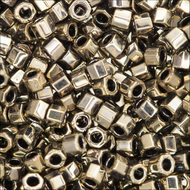 Miyuki Hex Cut Delicas 11/0 0254 (DBC) Galvanized Antique Silver Metallic Qty:5g Tube
