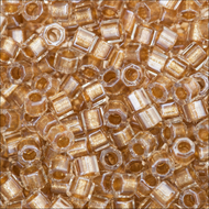 Miyuki Hex Cut Delicas 11/0 0907 (DBC) Crystal/Light Bronze Color Lined Qty:5g Tube
