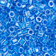 Miyuki Hex Cut Delicas 11/0 0920 (DBC) Crystal/Blue Color Lined Qty:5g Tube