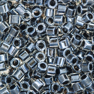 Miyuki Hex Cut Delicas 11/0 0925 (DBC) Crystal/Dark Grey Color Lined Qty:5g Tube