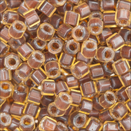 Miyuki Hex Cut Delicas 11/0 1393 (DBC) Gold Brown/Chocolate Color Lined Qty:5g Tube