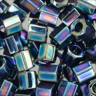 Miyuki Hex Cut Delicas 8/0 0005 (DBLC) Medium Blue Iris Qty:5g Tube
