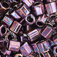 Miyuki Hex Cut Delicas 8/0 0012 (DBLC) Raspberry Metallic Qty:5g Tube