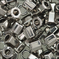 Miyuki Hex Cut Delicas 8/0 0021 (DBLC) Steel Metallic Qty:5g Tube