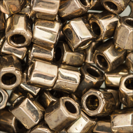 Miyuki Hex Cut Delicas 8/0 0022 (DBLC) Bronze Metallic Qty:5g Tube