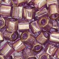 Miyuki Hex Cut Delicas 8/0 0108 (DBLC) Amethyst Gold Transparent Luster Qty:5g Tube