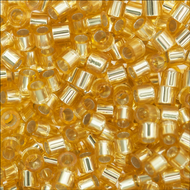 Miyuki DBS0042 Gold Transparent Silver Lined Qty:1g