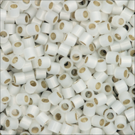 Miyuki DBS0221 Gilt Lined White Qty:1g