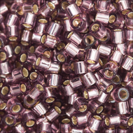 Miyuki DBS1204 Mauve Transparent Silver Lined Qty:1g