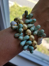 Load image into Gallery viewer, Czech Drop Bead 4x6mm Grape/Apricot/Willow/Sky Blue Picasso Mix Qty: 50
