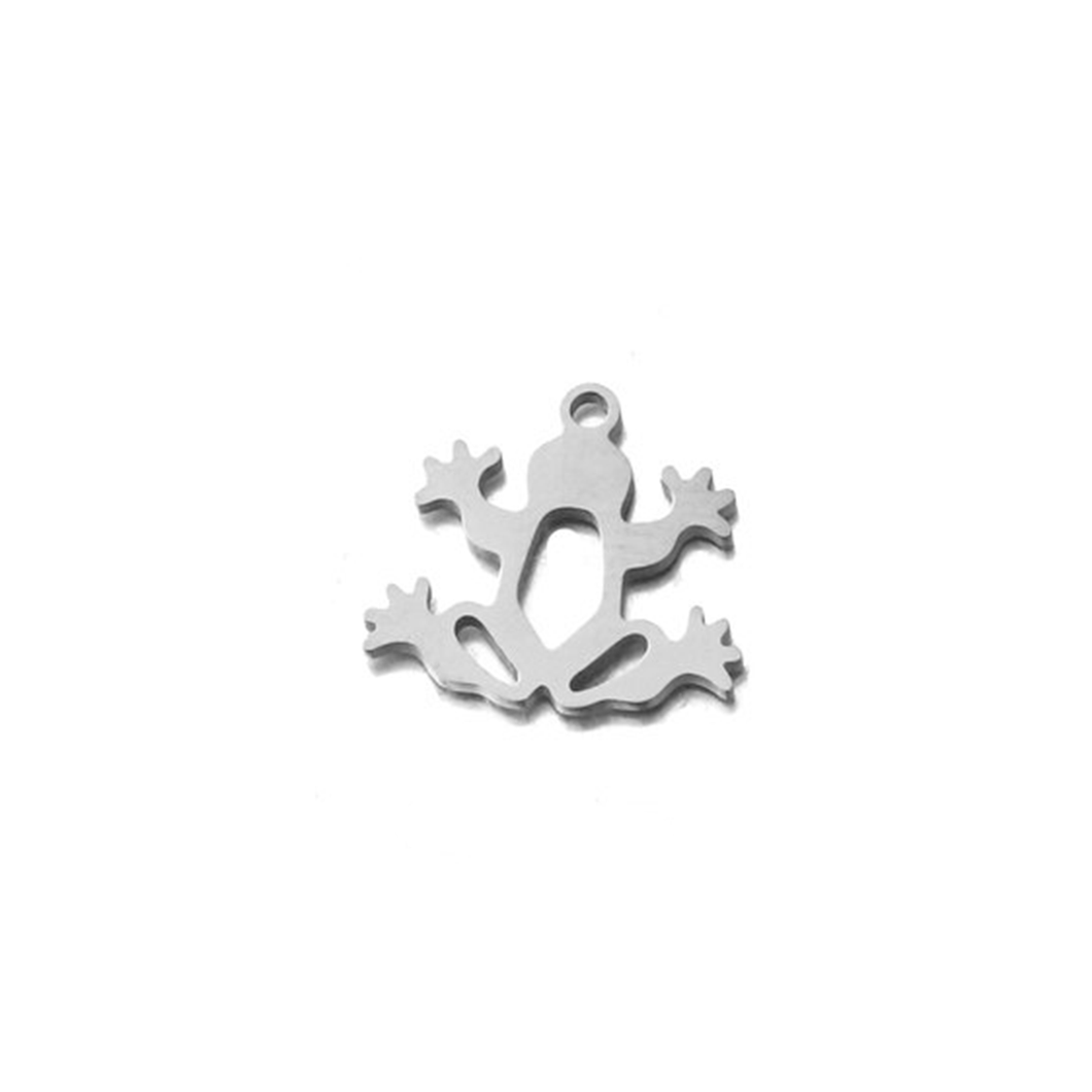 Stainless Steel Frog Charm Qty:1