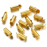 Slide End Tube 30mm Gold Finish Qty:2