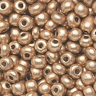 Czech Seedbeads 8/0 Gold Matte Qty:23g