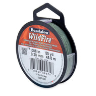 Wildfire Bead Thread .008in Green Qty:50 Yds