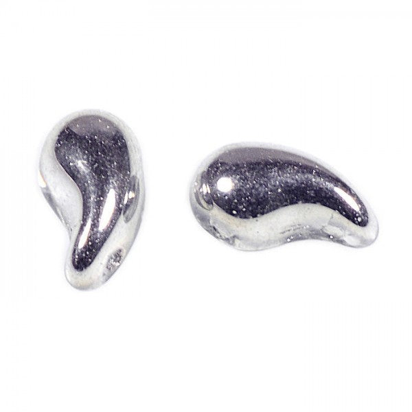 Czech ZoliDuos 8x5mm Crystal Silver - LEFT - Qty:30