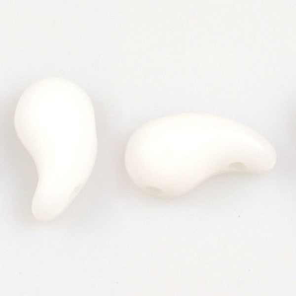 Czech ZoliDuos 8x5mm White Alabaster - LEFT - Qty:30