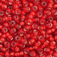 Czech Seedbeads 11/0 Light Red Silver Lined