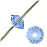 Preciosa 3x5mm Spacer Bicones Light Sapphire Qty:20