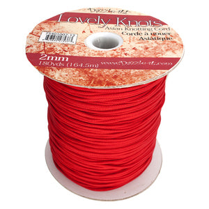 'Lovely Knots' Asian Knotting Cord 2mm Red Qty:5 yards