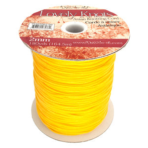 'Lovely Knots' Asian Knotting Cord 2mm Yellow Qty:5 yards